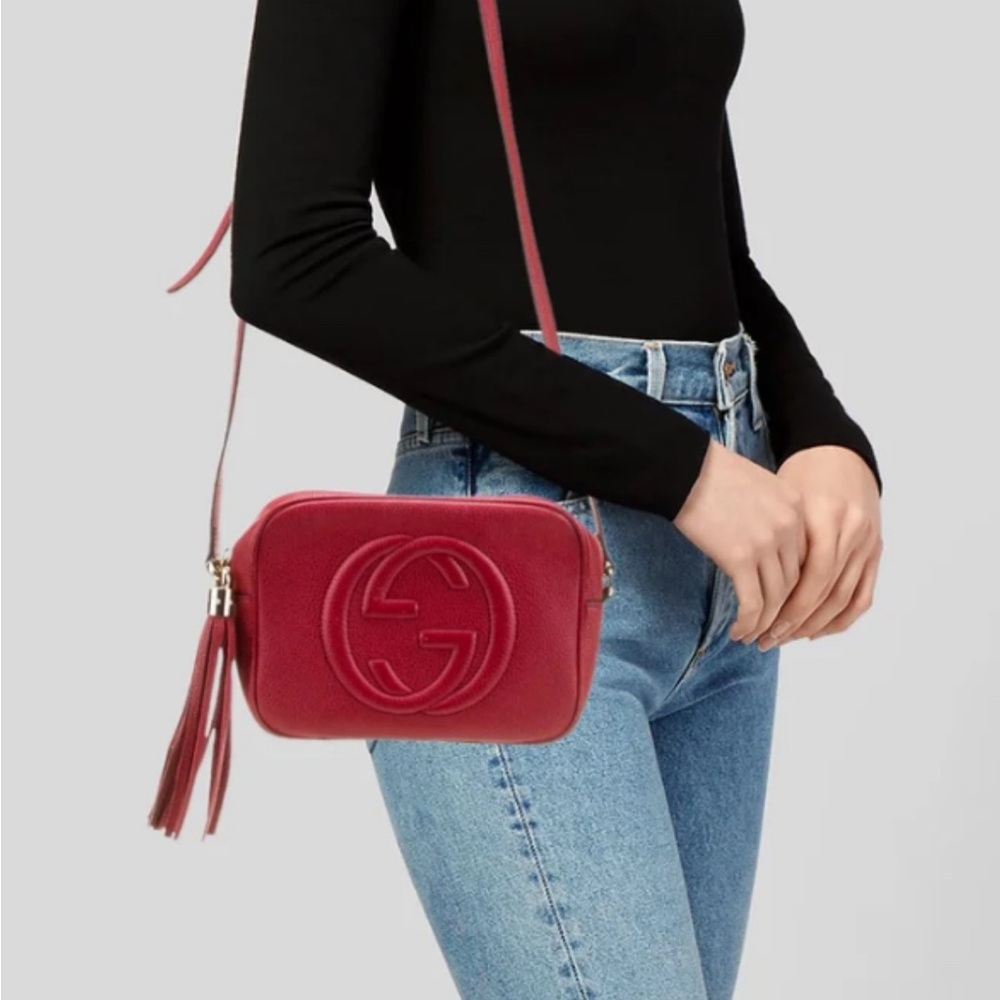 Gucci Red Leather Crossbody Bag